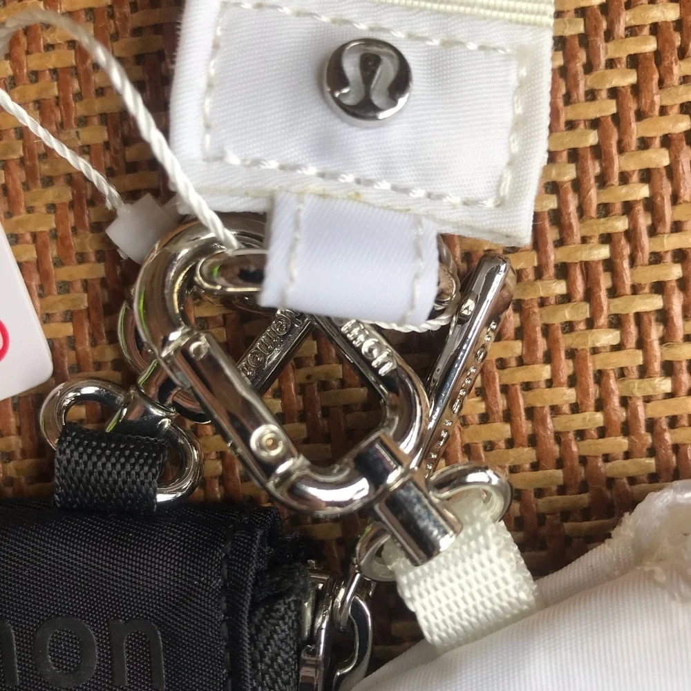 lululemon athletica White Strap with Black and White Key Pouches